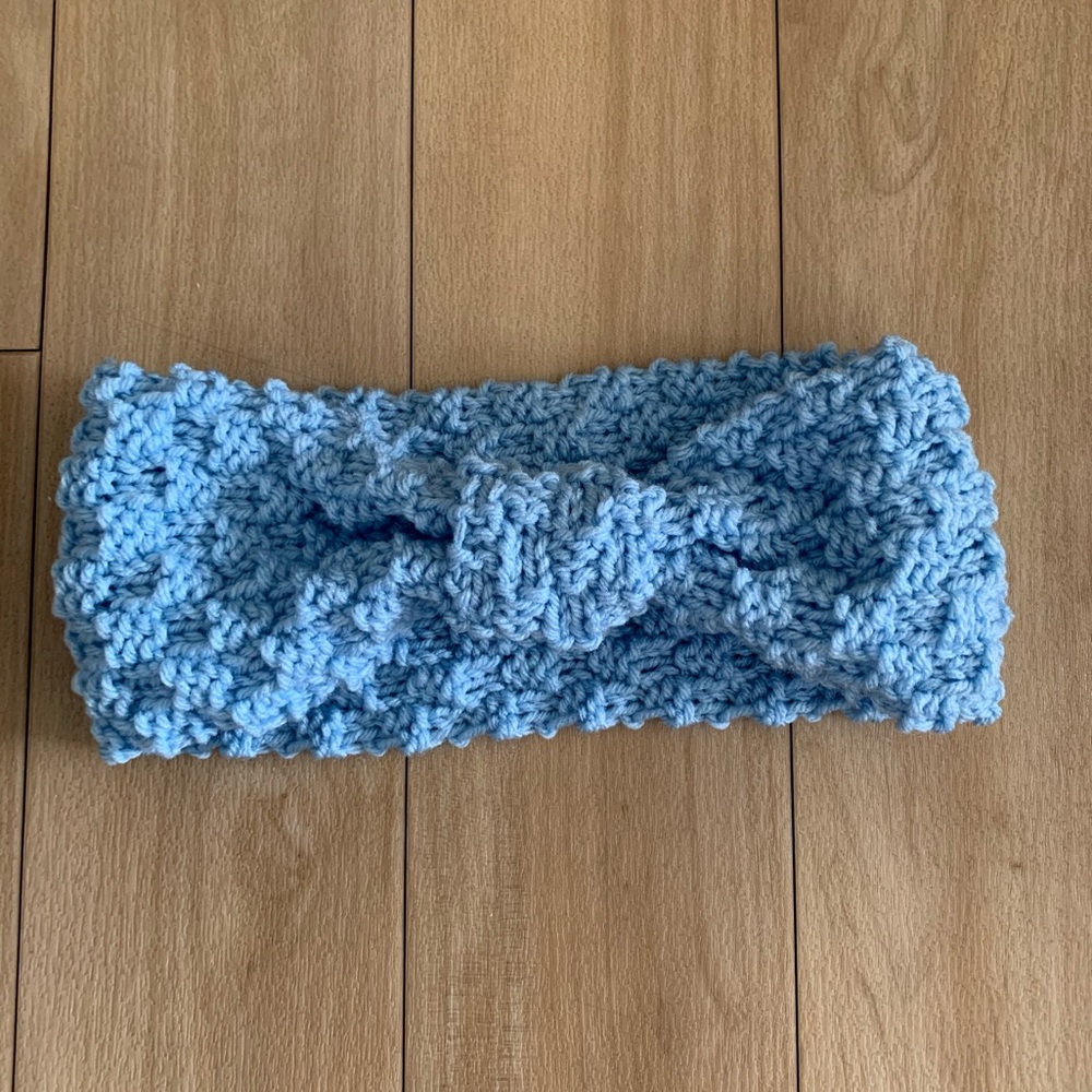 Handmade Sky Blue Knit Headband